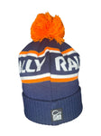 Classic Rally Bobble Hat- navy/orange