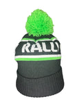 Classic Rally Bobble Hat- Black/Green