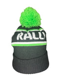 Classic Rally Bobble Hat- Black/Green